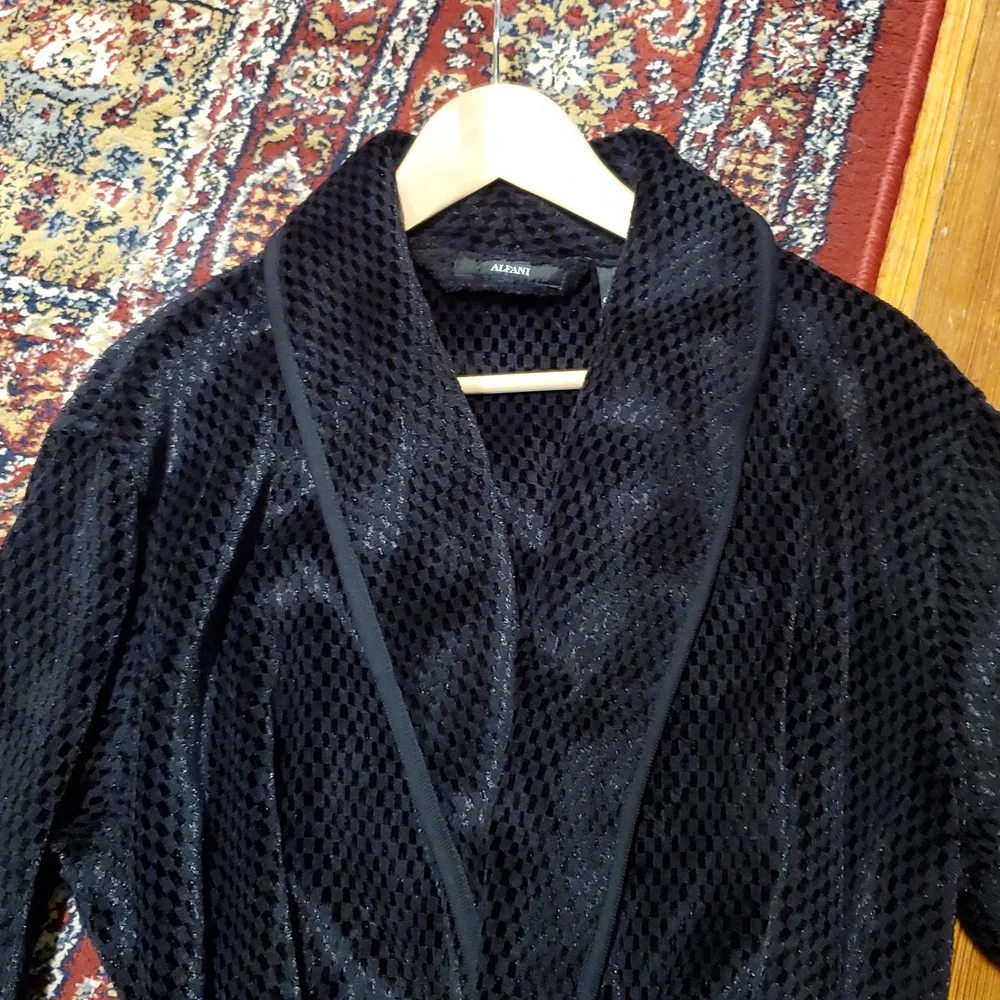 Alfani Textured Black Robe - Picture 4 of 14